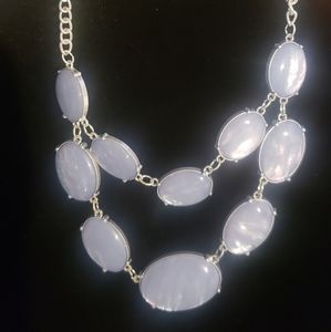 Blue necklace set with matching earrings